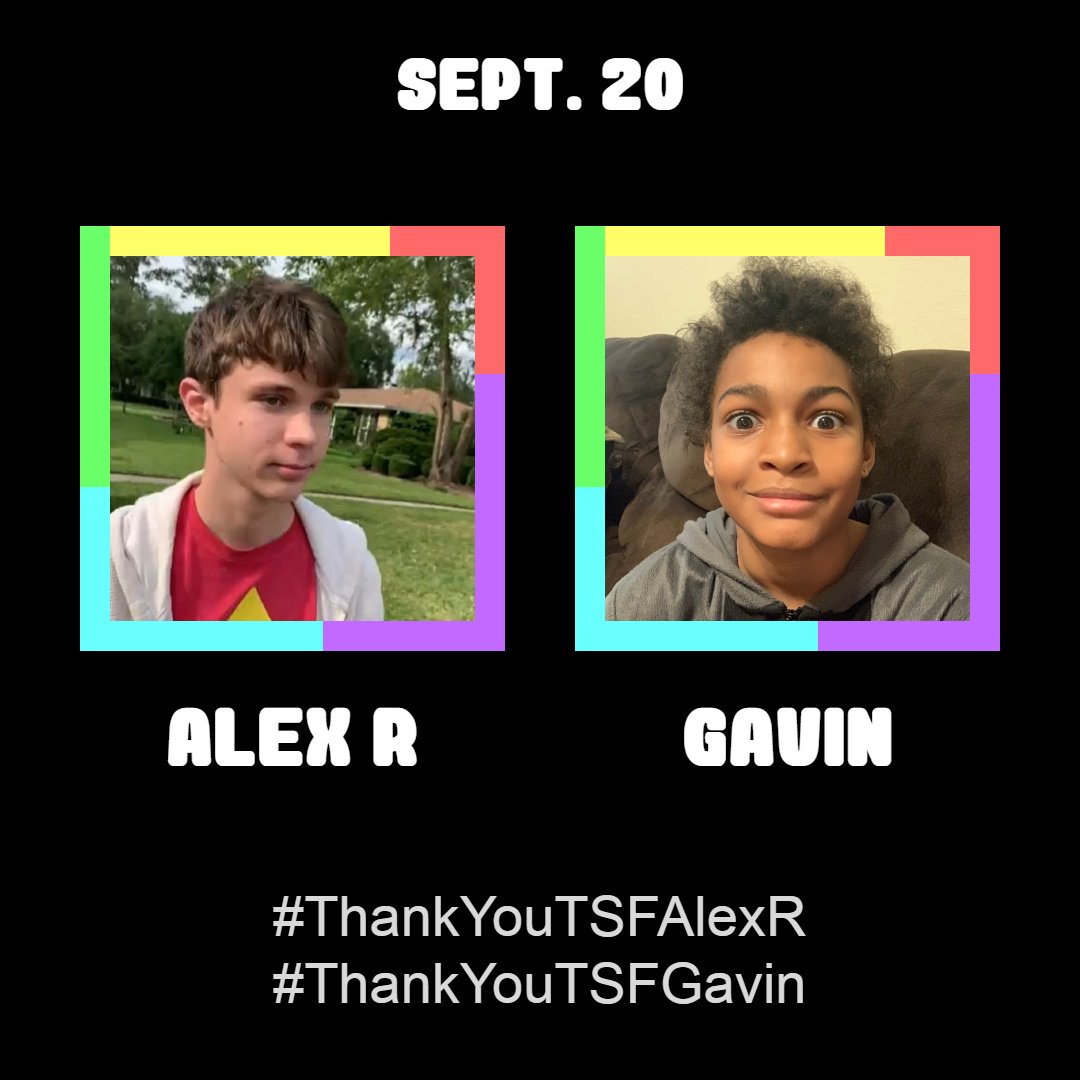 ThanksTSFriends's tweet image. September 20 is dedicated to Alex R and Gavin!

Thank you both for being awesome!

Post your love + appreciation for them with these hashtags!
Alex R: #ThankYouTSFAlexR
Gavin: #ThankYouTSFGavin

@bigbadfanboy
#ThankYouTSFriends
