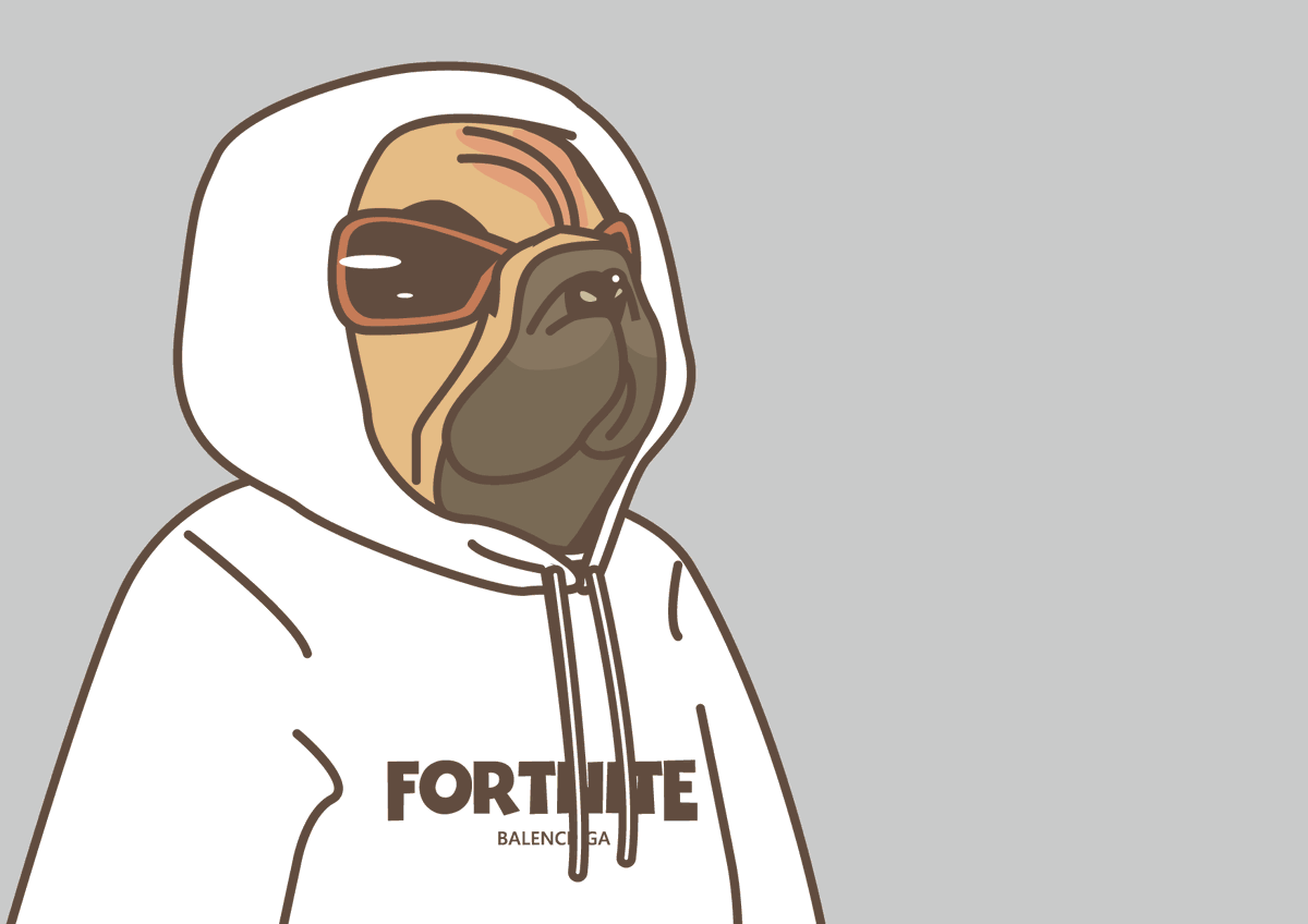あひる Fortnite ｘ Balenciaga の ドッゴ グラサンかっこいいね 今公開されている画像を見る限り鼻のしわにグラサンが埋もれてる様に見えるんだけど めちゃかわいいね を伝えたくて描きました Fortniteseason8 Fortnite Fortniteart フォート