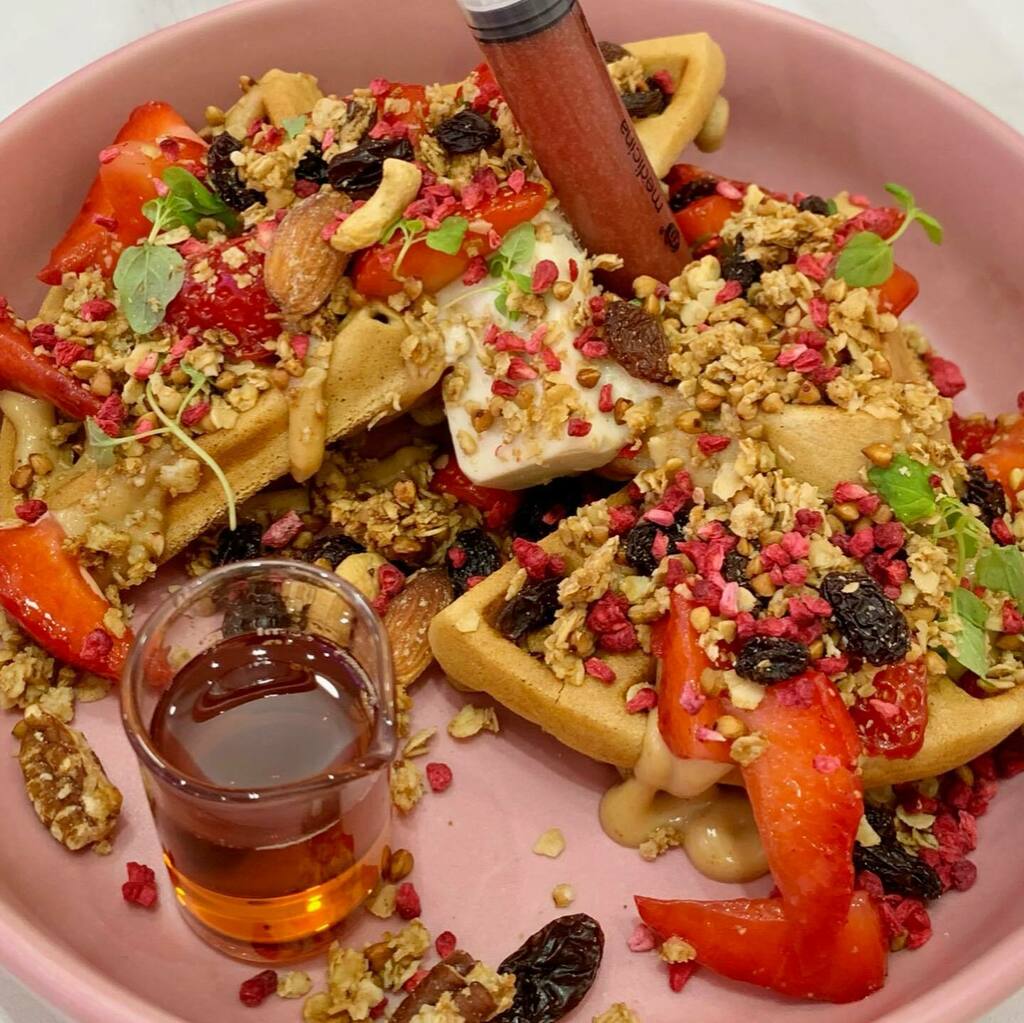 heretotravel's tweet image. It’s been one month since we went to the @vegancampout and made the decision to go fully vegan. We have no regrets! And how could we when we can get fabulous #veganwaffles like this from @gramsedinburgh 
We’ve started a @happycow account so we can includ… instagr.am/p/CUDRqzwKLXv/