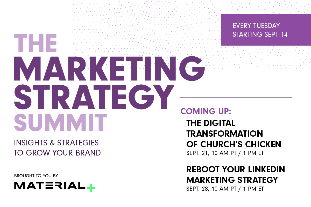 So many more great sessions on the horizon for the Marketing Strategy Summit! 🔥 Check out this lineup: bit.ly/3Cq5kDh

Can't wait to sit down with Alan Magee of <a href="/ChurchsChicken/">Church’s Chicken</a> and <a href="/CRG/">Candice Garcia</a> of Material to talk #digitalmarketing tomorrow!