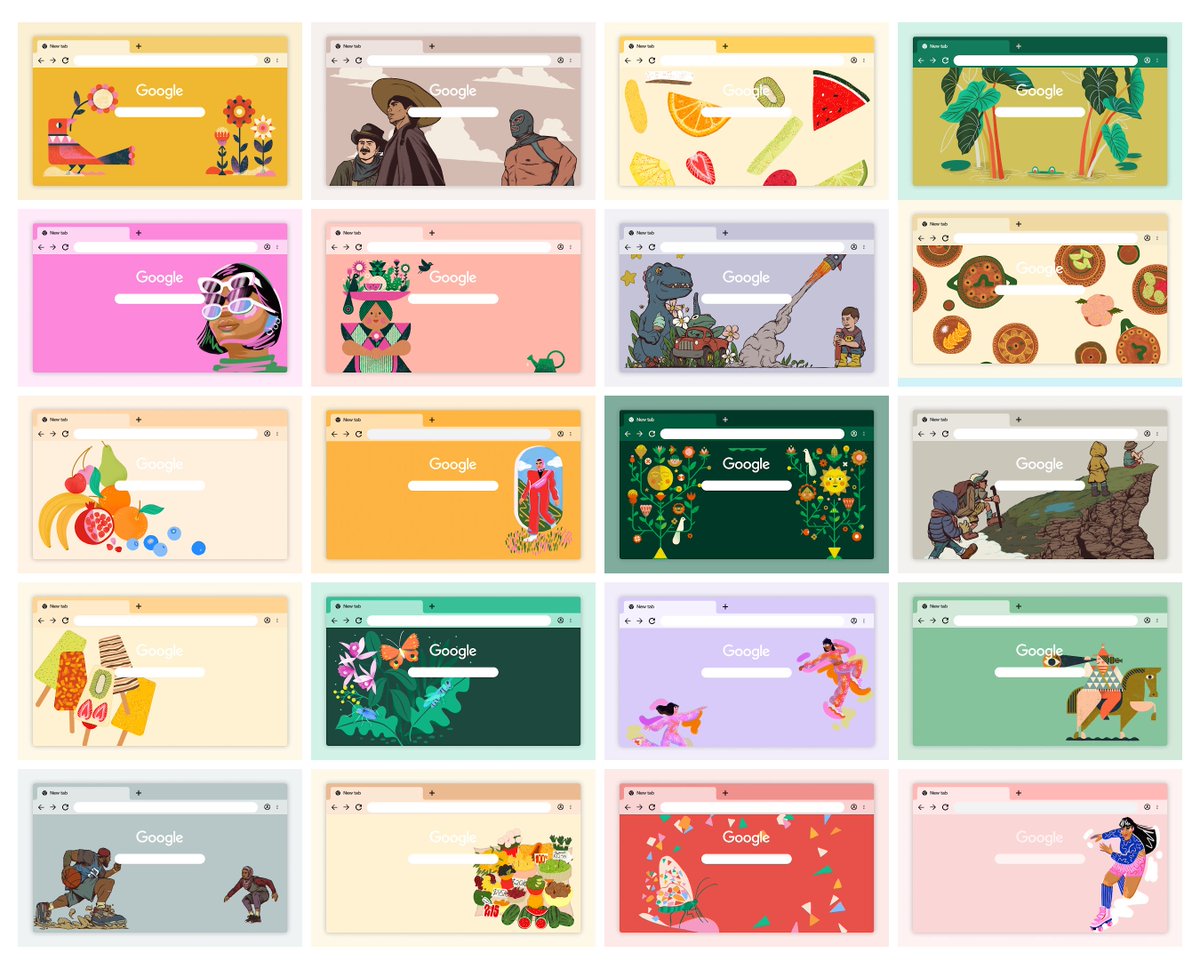 To celebrate #HispanicHeritageMonth , we commissioned new <a href="/googlechrome/">Chrome</a> themes and ChromeOS wallpapers from Latino artists✨🎨 

blog.google/products/chrom…