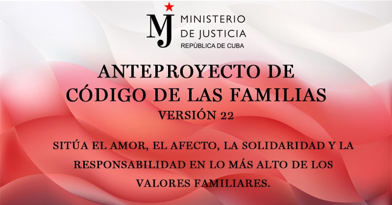 Ministerio de Justicia de la República de Cuba. on Twitter: "El anteproyecto del Código de las familias protege todas las expresiones de la diversidad familiar y el derecho de cada persona a