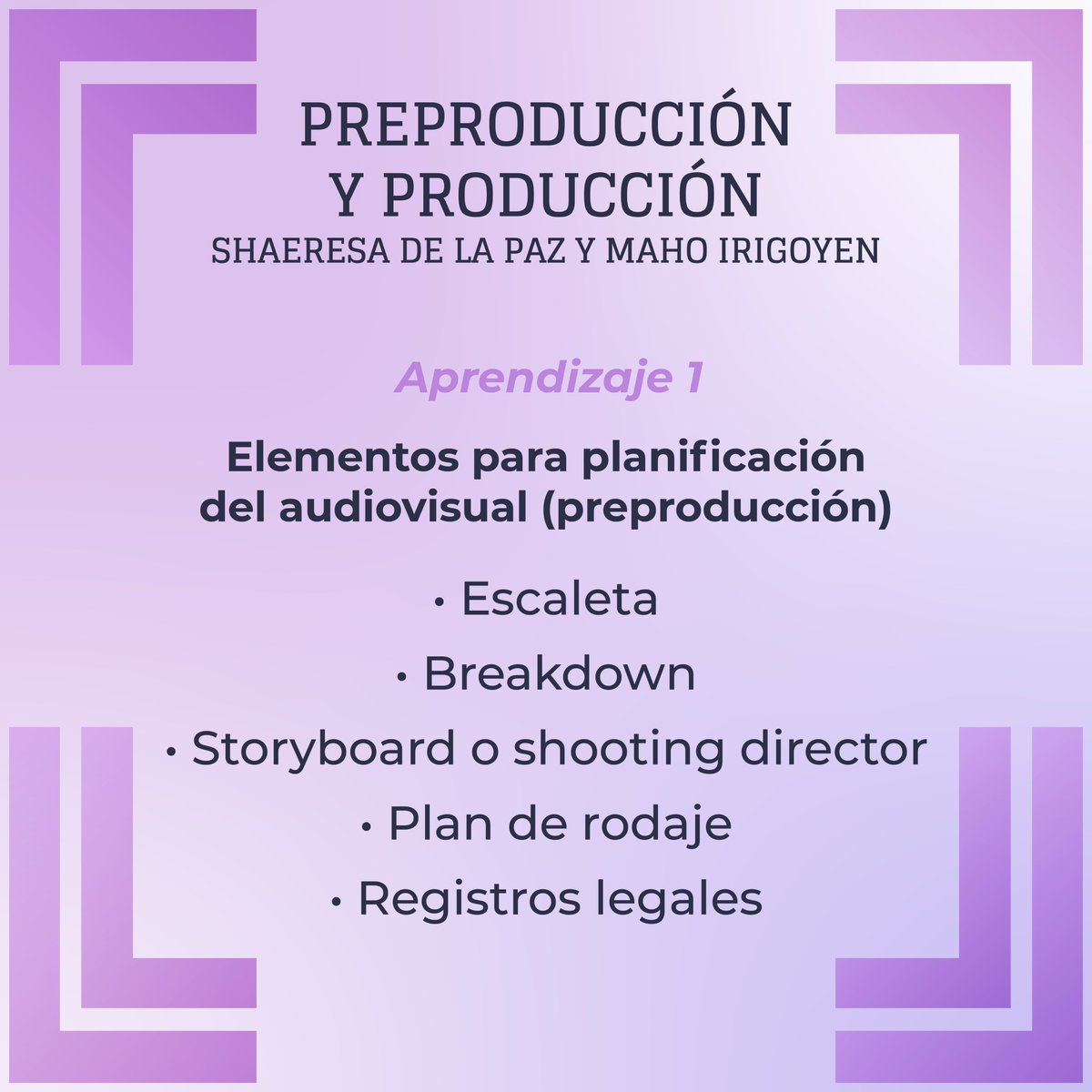 🎬😃Las poderosas <a href="/Shaeresa/">Shaeresa</a> y @mahoirigoyen nos dejaron los siguientes #AprendizajesPoderosos en preproducción y producción. #TechCampMX2021
