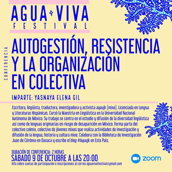 GeoBrujas's tweet photo. Festival Agua Viva 💙 Talleres, programa y registro en: https://t.co/Hrdok5Znoc
💧💜
#Mujeres #Autoras #Comunidad #Autogestión #Colectiva #Feminismo #Corporalidades #Territorios #Cartografías #GeoBrujas https://t.co/KglOmXmMMx