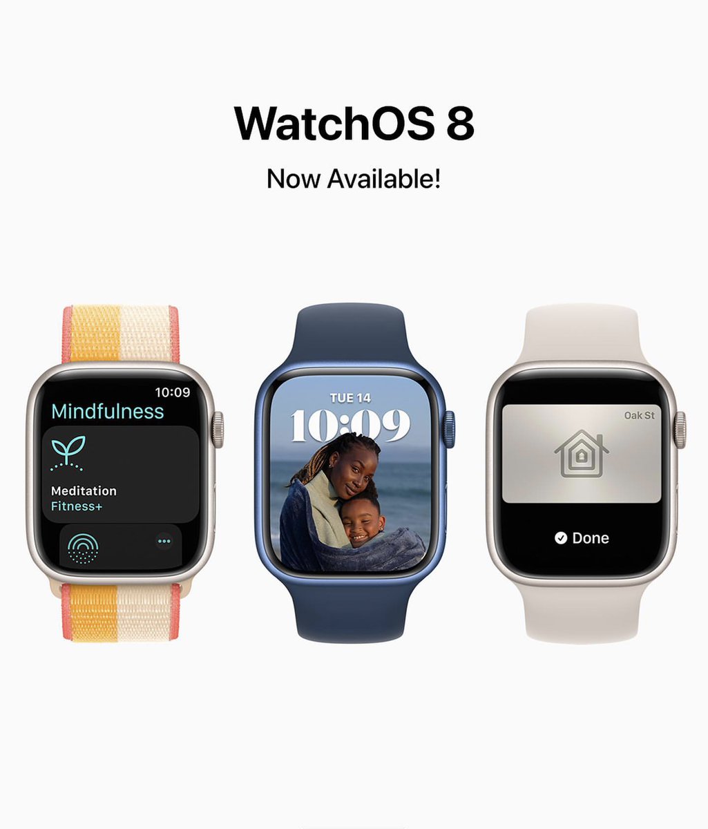iMoathM's tweet image. ومع أطلاق #iOS15 و ipadOS15 #آبل كذلك تطلق تحديث watchOS8 جنبا الى جنب الأنظمة والذي يتيح هذا التحديث أوجه جديدة ومميزات جديدة للساعة

التحديث متوفر حاليا للجميع🥳🎉🎊

#watchOS8