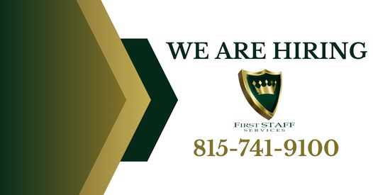StaffFirst's tweet image. We are hiring! Don't hesitate to reach out to us it you are looking for work! 1st, 2nd, &amp;amp; 3rd shifts available. We have companies in Joliet, Morris, Shorewood and Lemont, IL. For more information call us at (815) 741-9100
