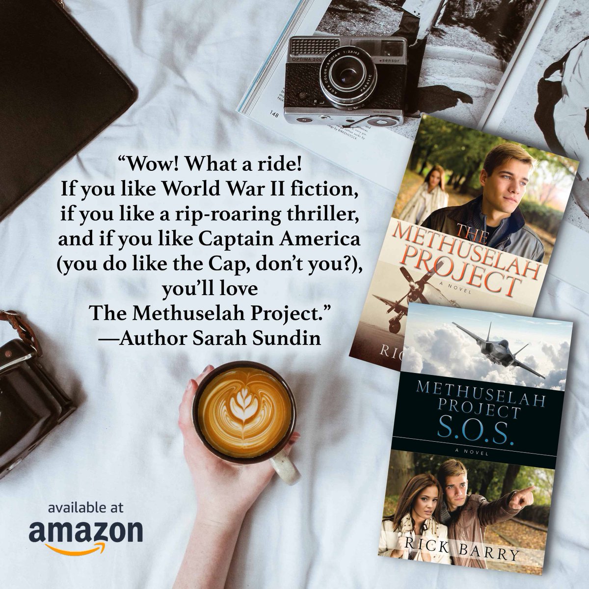 One patriotic American pilot, two unforgettable adventures. Suspense for both men and women!
#suspense #atouchofromance #christianfiction #christianbook #christiansuspense #suspense #christiannovel #SarahSundin #Christianfiction #TheMethuselahProject 
rickcbarry.com/book-table/