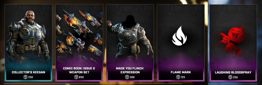 ESTA ES LA 🔥TIENDA SEMANAL🔥 DISPONIBLE EL DÍA DE MAÑANA EN #GEARS5

🚨ANYA CHROME STEEL Y LAS SKINS VAINA DEL ENJAMBRE SE MANTIENEN EN EL SECCIÓN #eSports 🚨

LIKE❤️ Y RT🔁 APOYAN BASTANTE