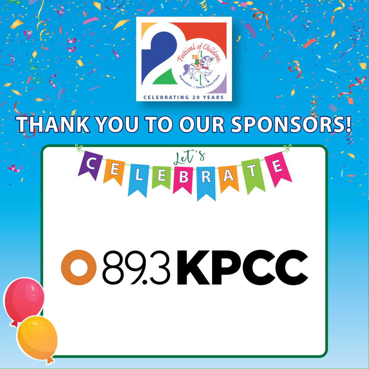 Kids_Charity's tweet photo. We are so grateful for our media partner @kpcc! https://t.co/UO3l9i7T1G