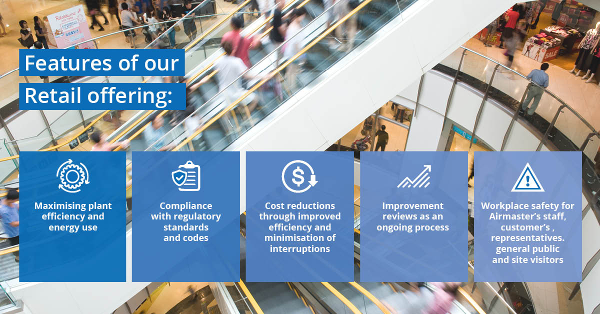 Airmaster has provided #mechanical #buildingservices and #maintenance to retail shopping centres and tenancies across Australia for over 30 years. #hvac #refrigeration #fireservices #smartbuildingautomation

To find out more: airmaster.com.au/retail-facilit…