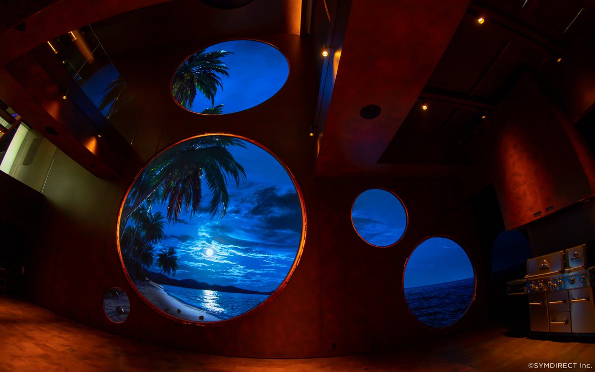 studioVOXEL_PR's tweet image. 【WORKS】Architectural LED Mapping

某都内宅の壁面に設置されたLEDディスプレイ内映像制作のお手伝いをさせて頂きました！

弊社が担当したのはビーチ部分のCG制作🌴🌊

実際に窓の向こうに世界が続いているかのような奥行きのある映像を展開しています🪟

#空間演出
#LEDmapping
#VOXELのお仕事