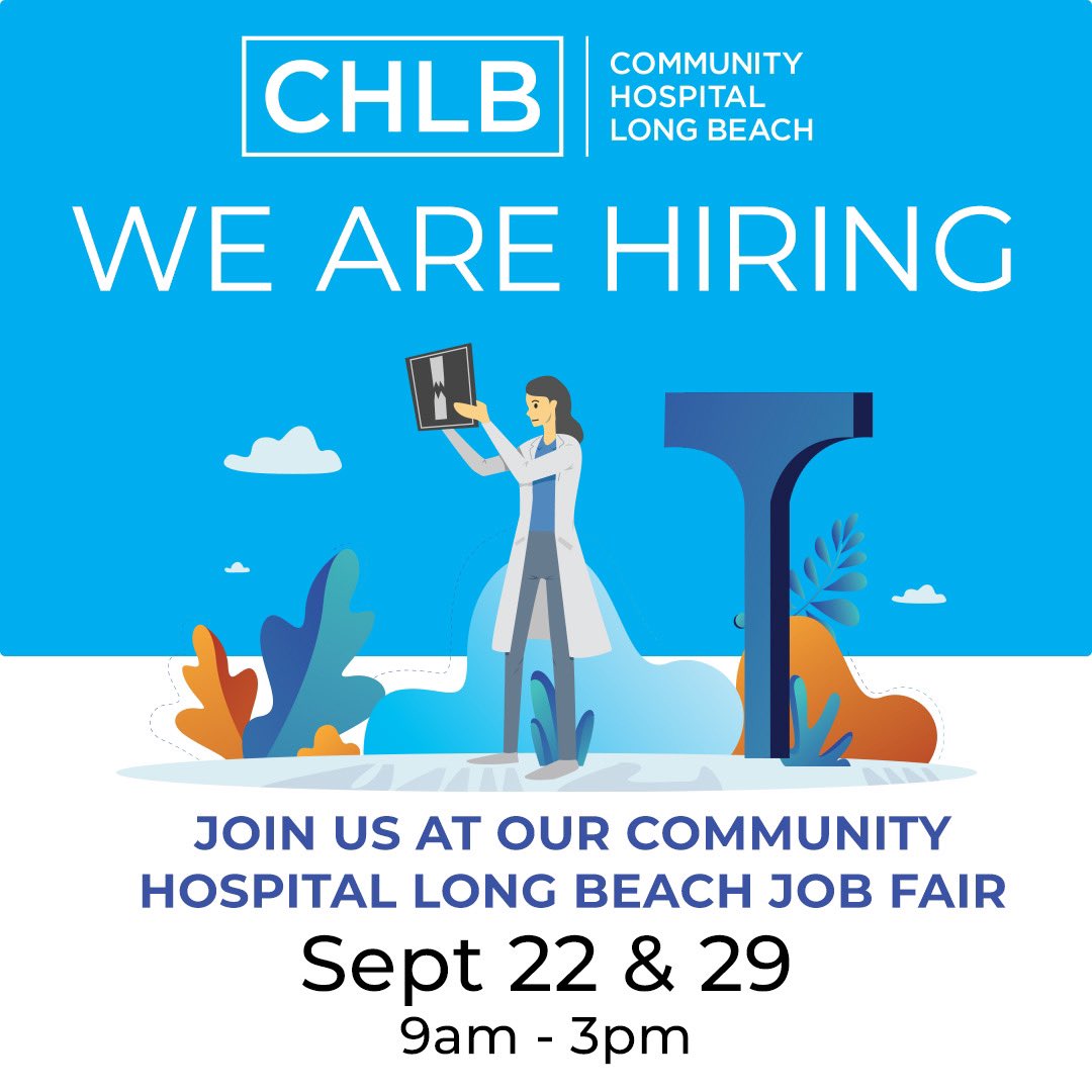 communityhspLB's tweet photo. We are having a job fair this Wednesday and next Wednesday! We have a sign on bonus, retention and pandemic crisis pay! Come by and check it out 🩺 https://t.co/ZMigZwRXBY