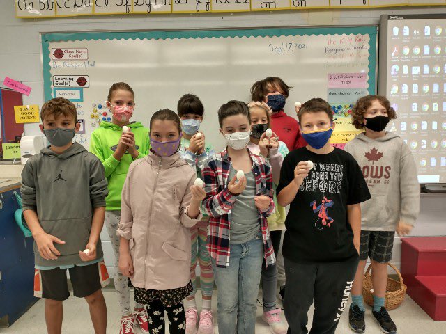 Thanks local farmers and Mrs. J - eggs for breakfast snack. Yummy!