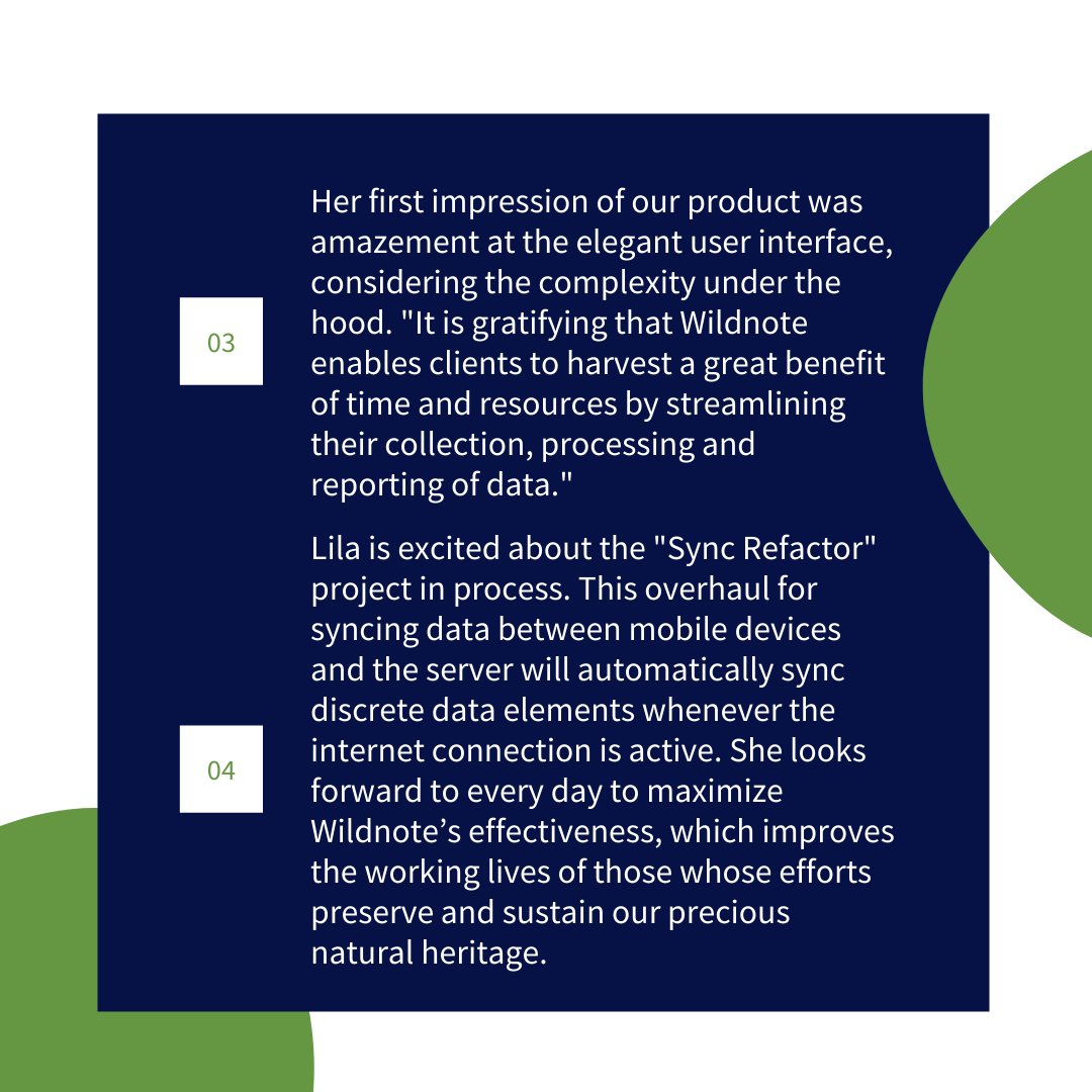 WildnoteApp's tweet image. Team Spotlight ✨

Meet Wildnote's Quality Assurance Engineer, Lila Bhuta!

#Wildnote #GoFastGetItRight #EnvironmentalConsulting #EnvironmentalCompliance #TeamSpotlight #EmployeeAppreciation
