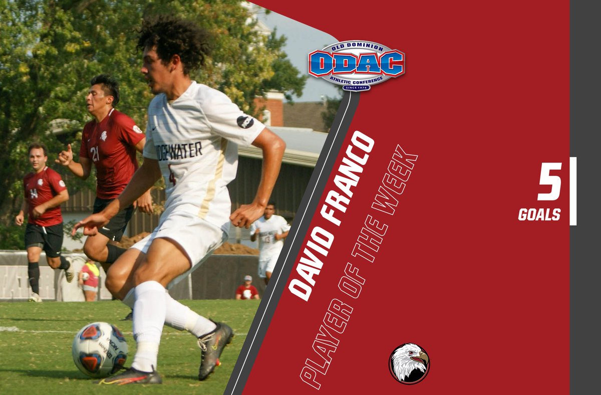 David Franco of <a href="/BC_MensSoccer/">BC Men's Soccer</a> has been named <a href="/odacathletics/">ODAC</a> Player of the Week after his five goal week! #BleedCrimson #GoForGold #ExcellenceBC 

🔗bit.ly/2VWEAe9