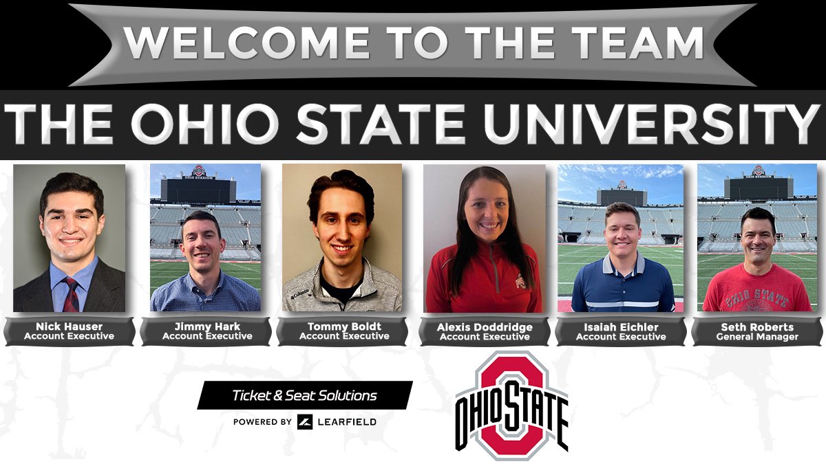 LEARFIELD_Tix's tweet photo. 🟥 We are excited to formally announce the team members of our newest partner team at @OhioStAthletics! 🟥

 🌟Nick Hauser, @JHark2430, @boldt_tommy, Alexis Doddridge, @Eichlernasty &amp; @slickroberts21🌟

Stay tuned as they will have a few more rock stars join them! 

#IndustryBest https://t.co/POEGFyYvYl