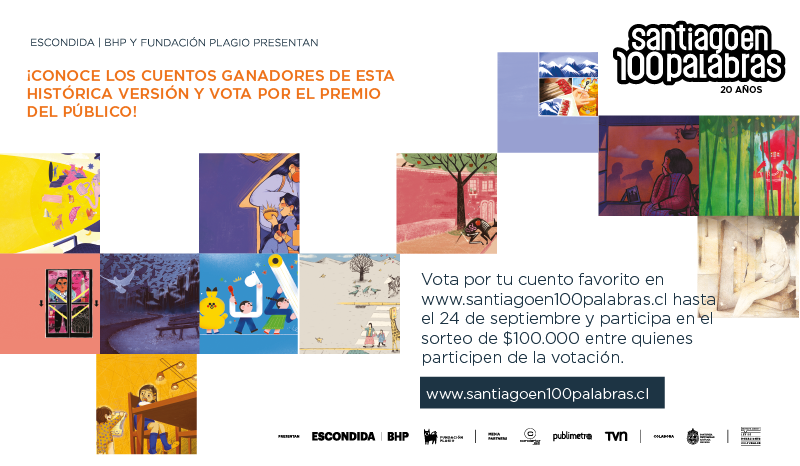 S100P's tweet photo. Javier Campos vive en San Miguel y describió Santiago como "una ciudad de dicotomías eternas" en la premiación donde obtuvo el Premio al Talento Breve en esta versión en la que cumplimos #20añosimaginandolaciudad.

Si te gustó su cuento, puedes votar en https://t.co/lF9gj8oArj 📲 https://t.co/n7Syo6iaKR