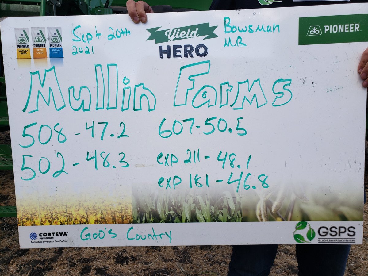 TyroneJamale347's tweet photo. Big thank you to Bray Mullin for taking the time to seed &amp; harvest our Clearfield plot. We got some nice results, 607 for the win! #yieldhero21 @PioneerSeedsCA https://t.co/EUCpbt9Ax5