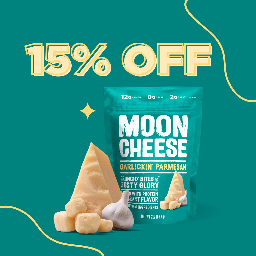 Let us brighten up your Monday by giving your 15% off your next order on mooncheese.com with code CRUNCH15 at check out. Offer ends 9/21.