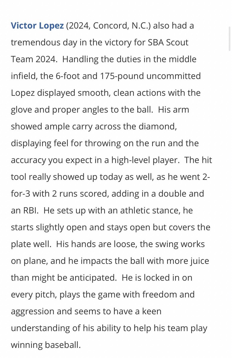 Had a good weekend got a scouting report done. Team played well together getting ready for WWBA in Fort Myers. @FlatgroundBats @sbacollegepros1 @jakerobbins49