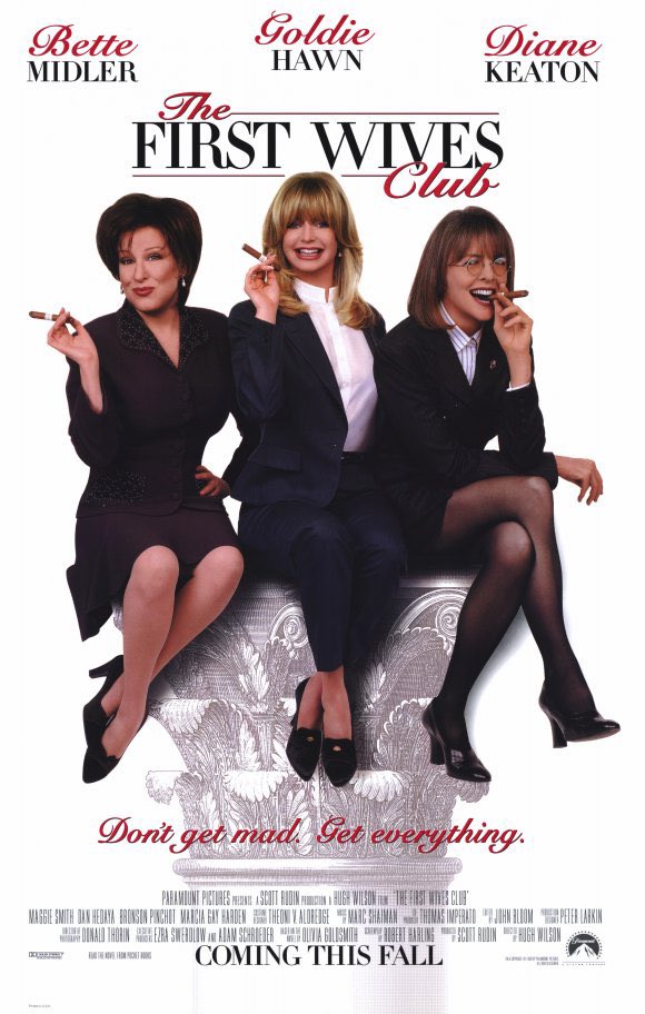 🎥 25 years ago on September 20th, 1996, “The First Wives Club” was released

@BetteMidler, @GoldieHawn, @Diane_Keaton, @SJP, #StockardChanning, #MaggieSmith, #MarciaGayHarden, @RobReiner,  #DanHedaya, #PhilipBosco, #EileenHeckart, #VictorGarber, #StephenCollins, #BronsonPinchot