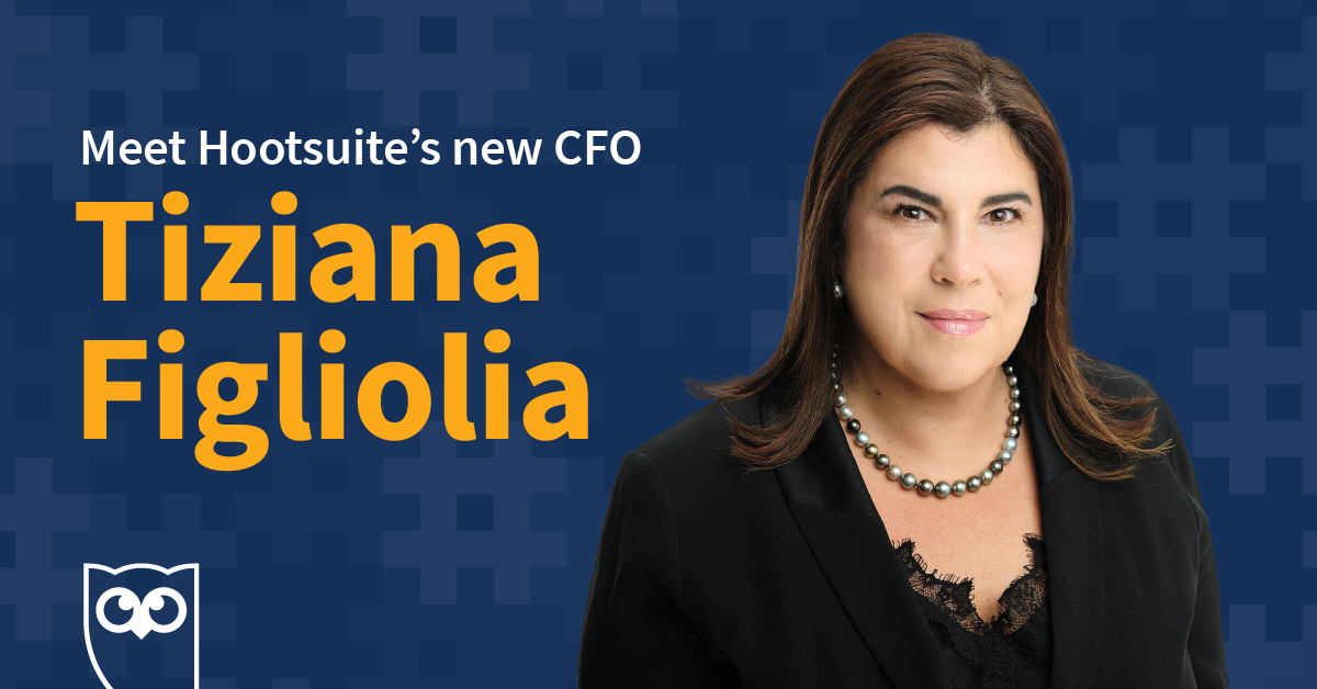 Great news coming from Hootsuite today! 🎉 We’re welcoming <a href="/tizianashanghai/">Tiziana Figliolia</a> as our new CFO!

Please join us in giving Tiziana a very warm welcome to the Hootsuite nest. We’re so excited to have her on board to help us soar to the next level 🦉🚀