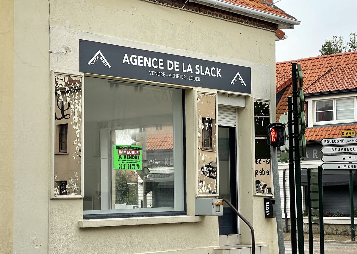 La pression immobilière est telle sur le grand site des Deux-Caps que même l’agence immobilière est à vendre ! #ambleteuse #immobilier #cotedopale