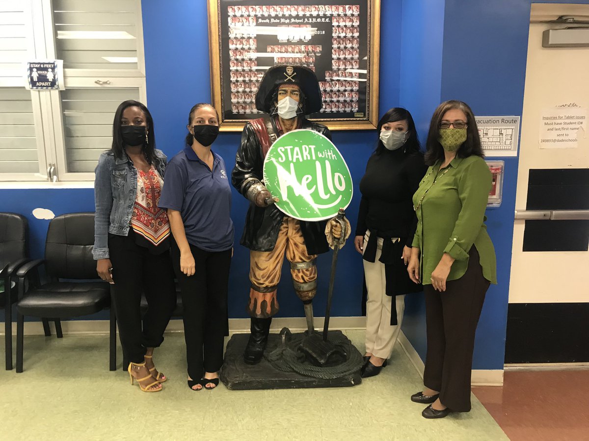 Everyone <a href="/SouthDadeHS/">South Dade Senior</a> is starting with hello today. We enjoyed our time there! #StartWithHello <a href="/sandyhook/">Sandy Hook Promise</a>