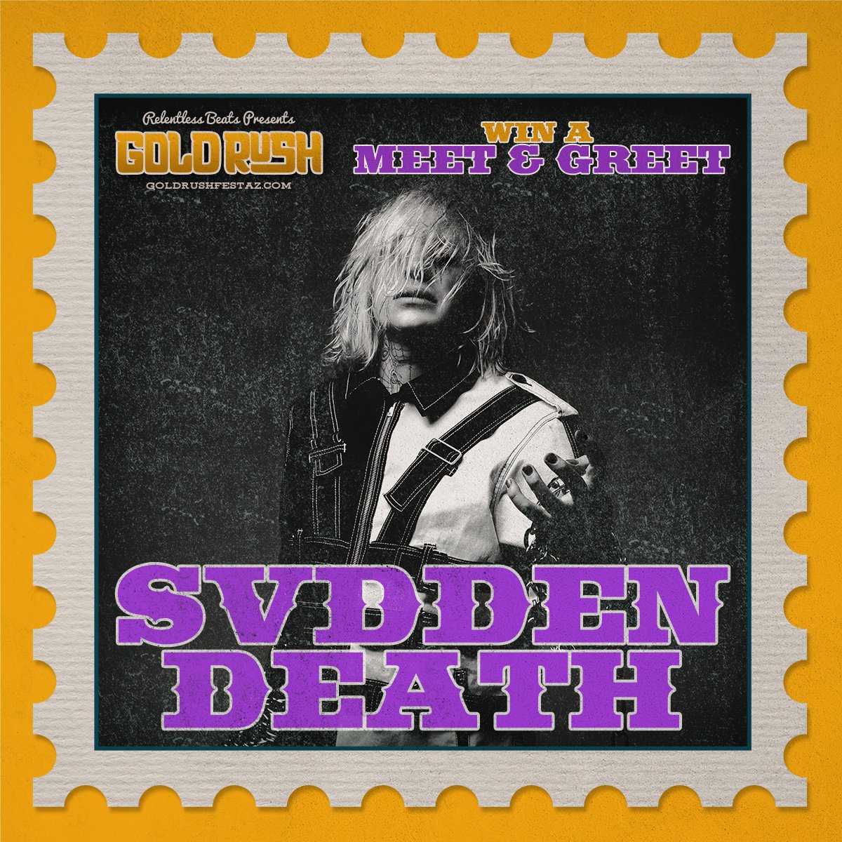 ⛏ We're picking one lucky winner and 2 friends to meet <a href="/svddendeath/">SVDDEN DEATH</a> this Friday night at Goldrush!

Share this post, tag the two friends you'd bring along, and tell us why you should win for a chance!

Ticket NOT included. Get your ticket now at GoldrushFestAZ.com