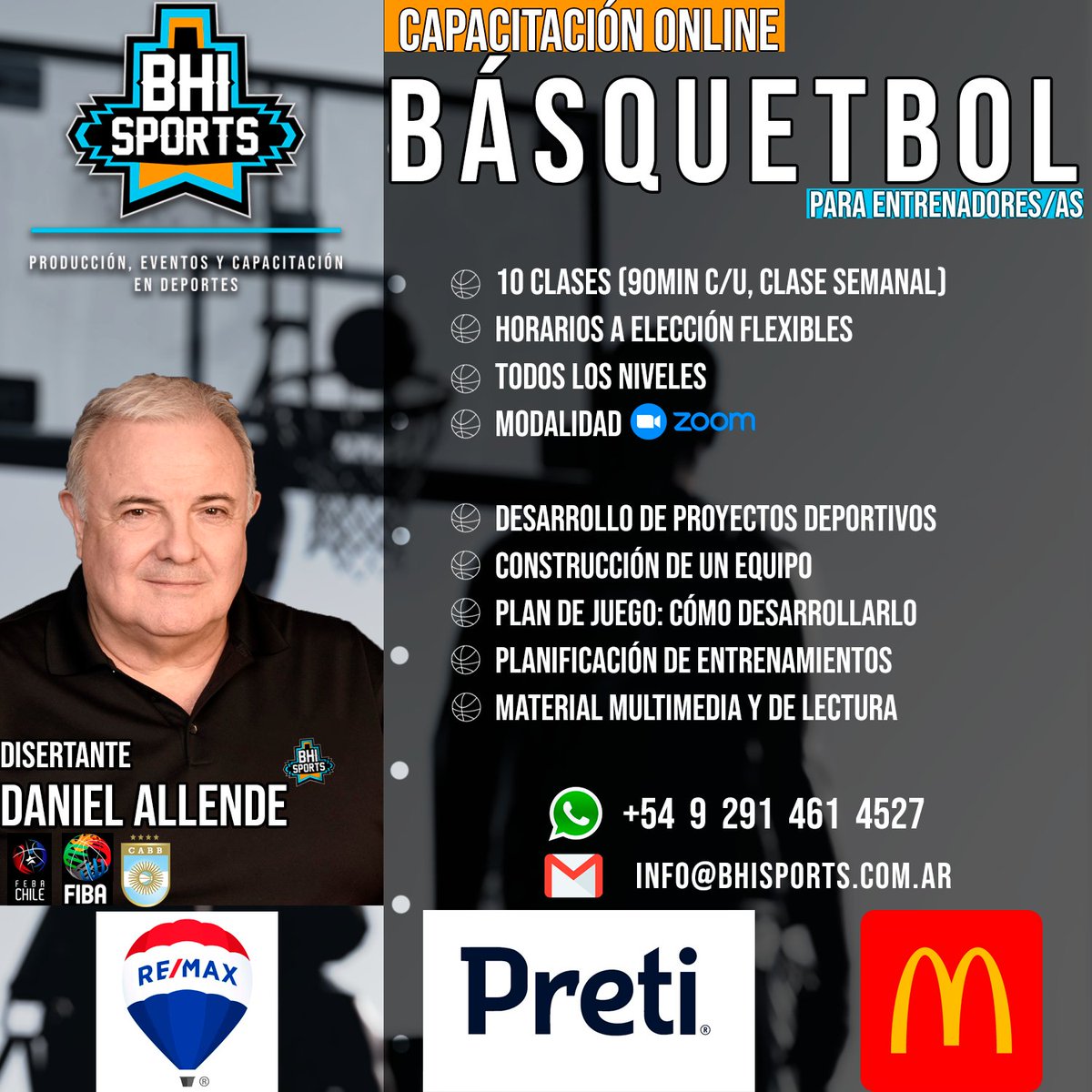 Capacitación online de Básquetbol
Inscripciones abiertas!!!
Más info en:
bhisports.com.ar/capacitacionba…

Contáctate
Info@bhisports.com.ar