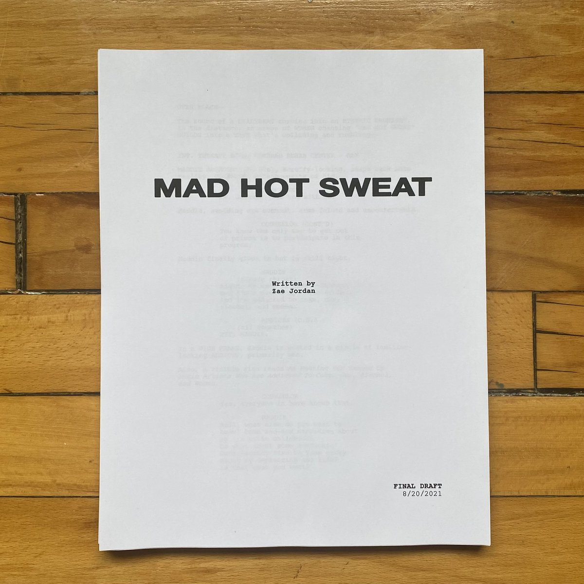 10 months &amp; 104 pages later 🎥👀 #madhotsweat