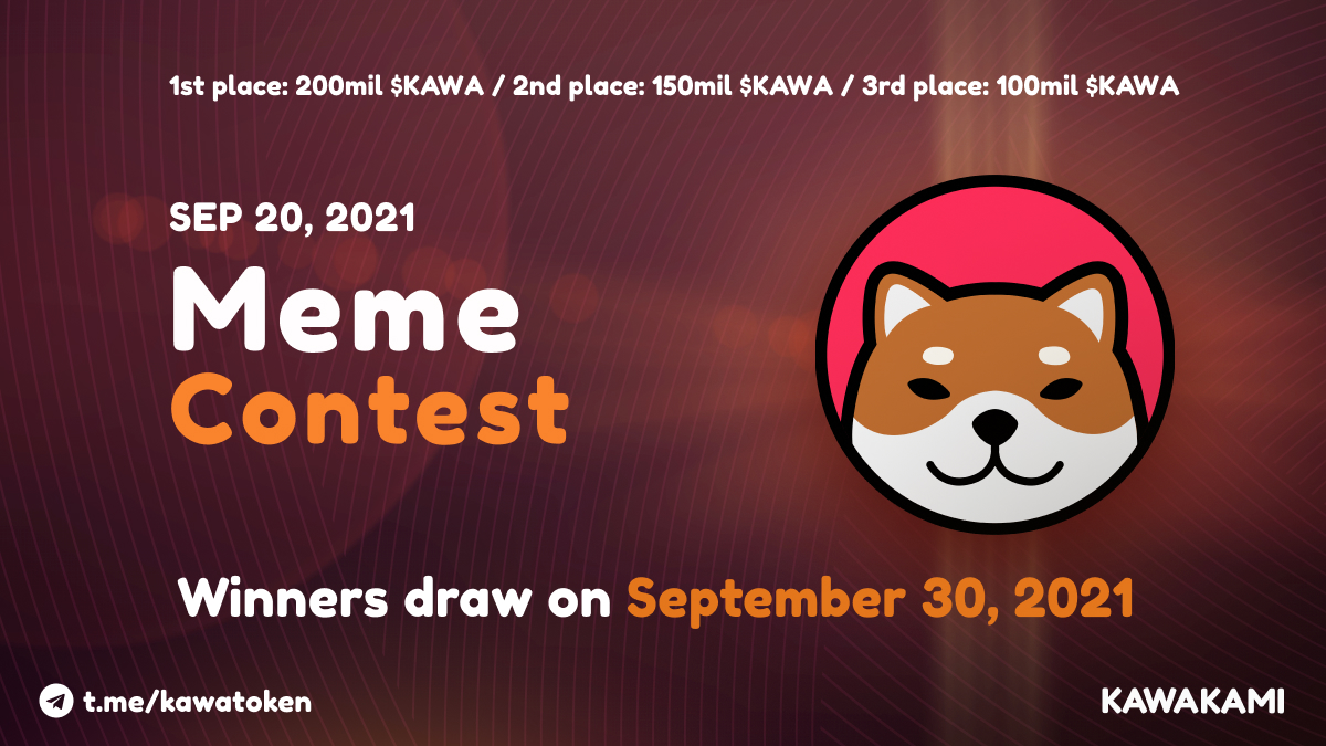 kawakami_io's tweet photo. As we get close to the finish line and deploying the KawaFarm 2.0 and xKAWA 2.0, we are hosting a new Meme Contest!

Theme: Kawakami resurrection, Phoenix rises.
Entry rules:
1. Like &amp; retweet this post
2. Share your meme on our Twitter &amp; Telegram
3. Tag #KAWA in your submission https://t.co/rmNuyeexZB
