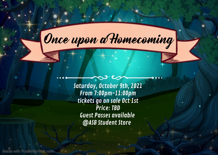 Once Upon A Homecoming is coming coming to Heritage Oct 9th!!! Tickets go on sale at the beginning of October (prices are being finalized). Student may grab a guest pass at the student store!!