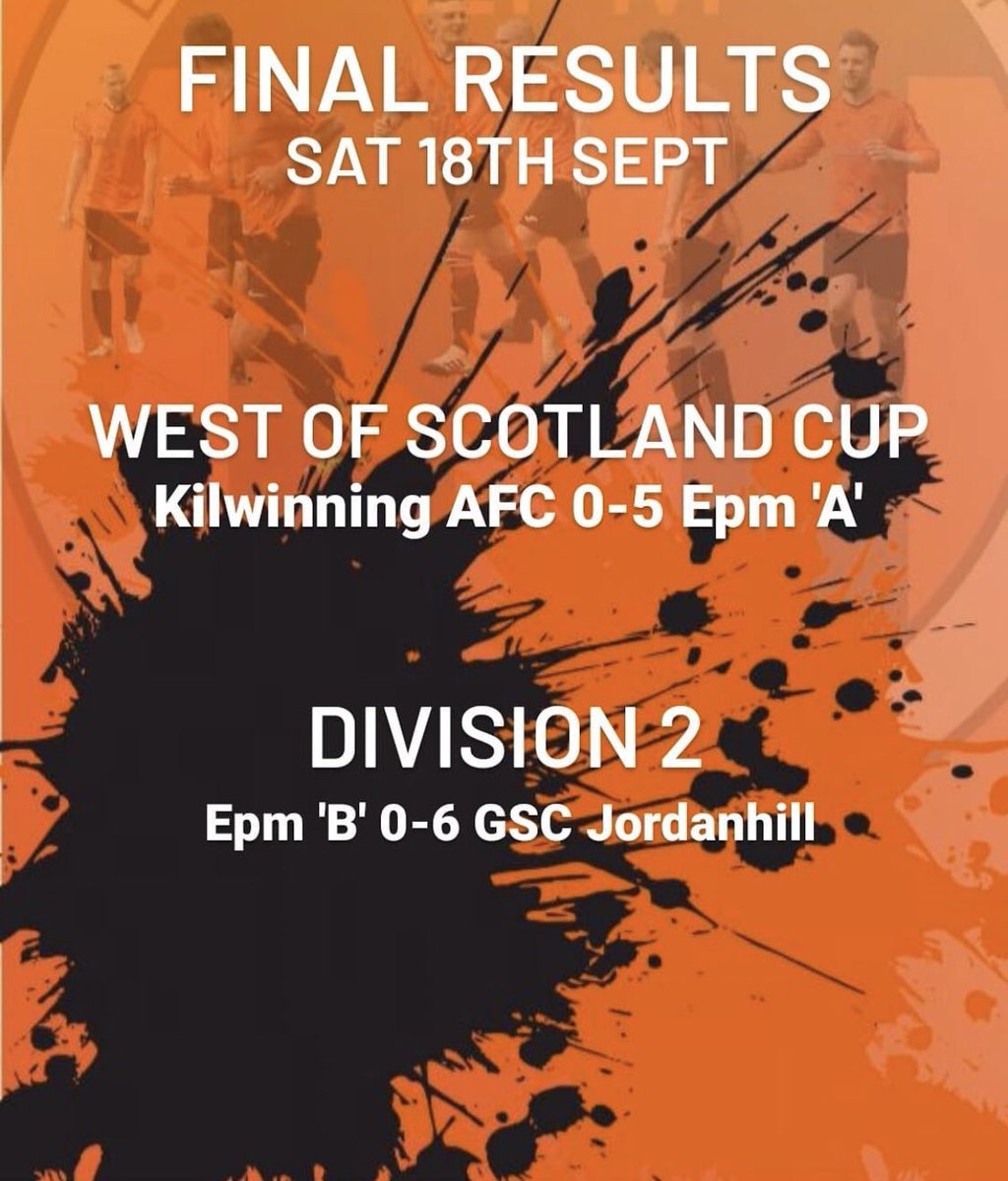 Better late than never 👀

Our weekend results with both the good and the bad 🟠⚫️

Well done to @JordanhillAFC for their win 👏

A win for the A’ vs <a href="/KilwinningAFC/">Kilwinning AFC</a> 👏 all the best to our opponents for the season 

<a href="/GGPAFL/">Greater Glasgow Premier AFL</a> <a href="/FNTeamwear/">FN Teamwear</a> <a href="/scottish_aff/">AmateurFixturesResultsSCO</a>