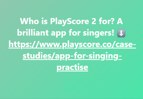 PlayScoreMusic's tweet photo. Edward uses #PlayScore to practise #singing. https://t.co/ttvLXqYGKI
#singers #singer #app #music #vocal #vocalists https://t.co/83gGYAQtFI