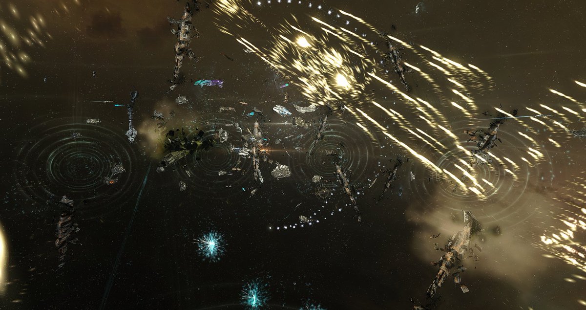 OuchMax's tweet image. Played some #eveonline after a bit of a hiatus, whacked a bot, enjoyed the fireworks, had a good time. ✨🎇🎆

I'm hoping to get into playing more again, energy levels could be better but I do love me some Internet spaceships. 

#tweetfleet