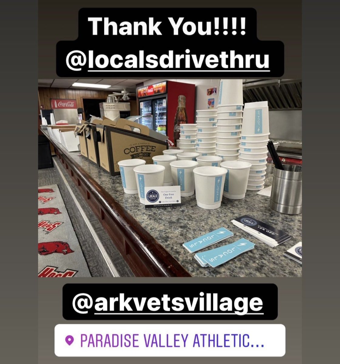ArkVetsVillage's tweet photo. Thank you ⁦@PVAC1967⁩, ⁦@adventuresubaru⁩, Locals Drive Thru, and Blakemans Fine Jewelry! https://t.co/GqMHRTmH39