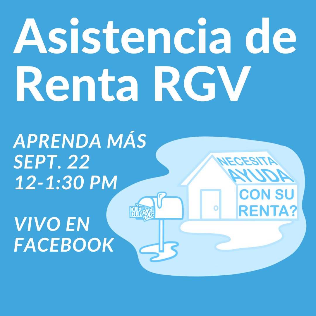 VocesUnidasRGV's tweet image. Please join the Housing Working Group of RGV Voces Unidas this Wednesday for a special premier presentation featuring vital information for renters in need of support or resources in the Rio Grande Valley! 
#RentersRights #RentHelp #RGV