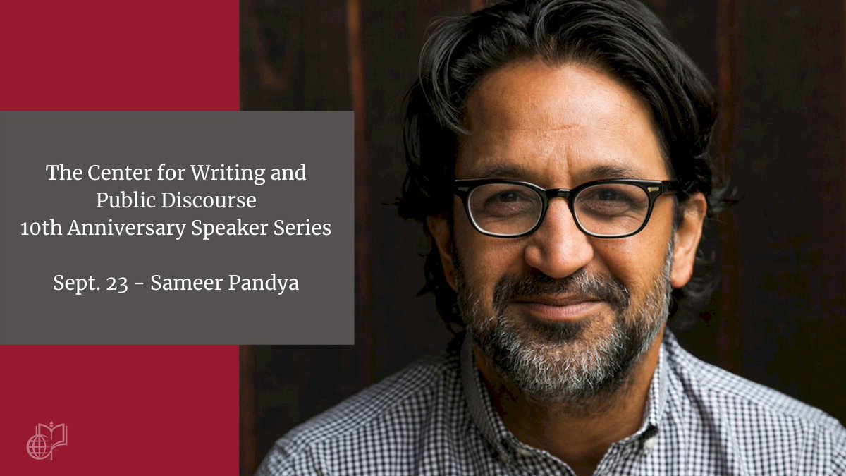 This academic year marks the Center for Writing and Public Discourse's 10th Anniversary and the Appel Fellows' 5th Anniversary! To celebrate these milestones, the CWPD will host a robust speaker series starting 9/23 with author <a href="/sameerpandya/">Sameer Pandya</a>.