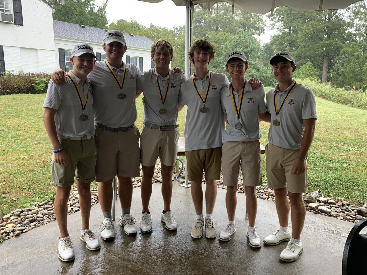 GolfAlter's tweet photo. Knights win their 5th straight GCL title today at Walden Ponds with a 2 day score of 579 (287/292)!
Simms (139) GCL POTY
Gochenouer (141) 1st team
Tabar (144) 1st team
Grawe (156) 2nd team
Kreusch (159) 2nd team
Francis (167) 3rd team https://t.co/EX5NqYEzsR