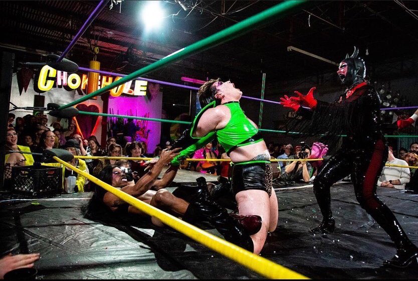 TWALouisiana's tweet photo. #Elev8Pro is so proud of @Choke_Hole for all they have accomplished & their first European tour! So glad they came & started their training with us, used our ring, & some of our wrestlers to incorporate with them. Much love to you all #ChokeHole #LGBTQ #Wrestling #ProWrestling https://t.co/3edJqAa0tl