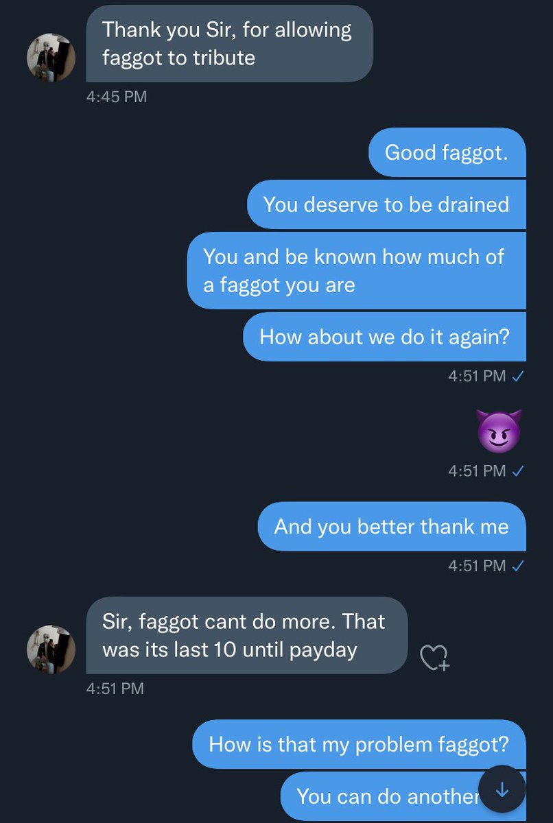 QuickAnonn's tweet image. look at this faggot @FagPup4alphas happily paying his sub tax. I just sent him another for a fag tax. They’re two different bills, trust me 😂