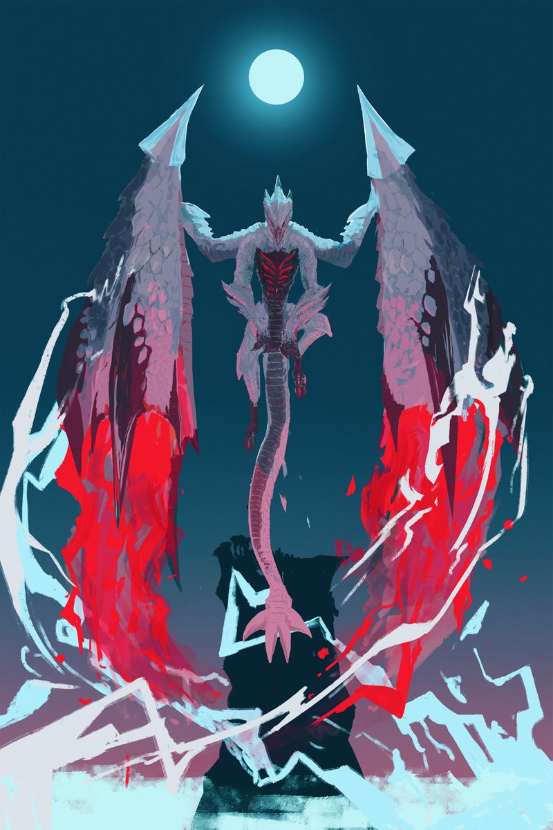 The one flying on the top of the world. Valstrax from #MonsterHunter