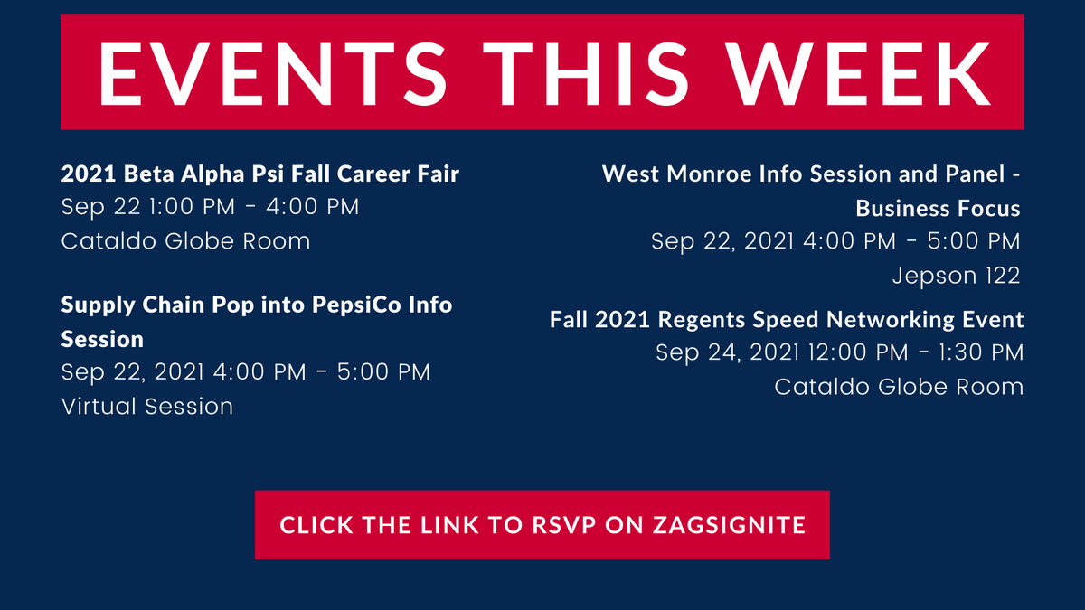 ZAGS! Here are some ways you can get involved with CPD this week. Don't miss out. 
gonzaga-csm.symplicity.com/students/app/e…