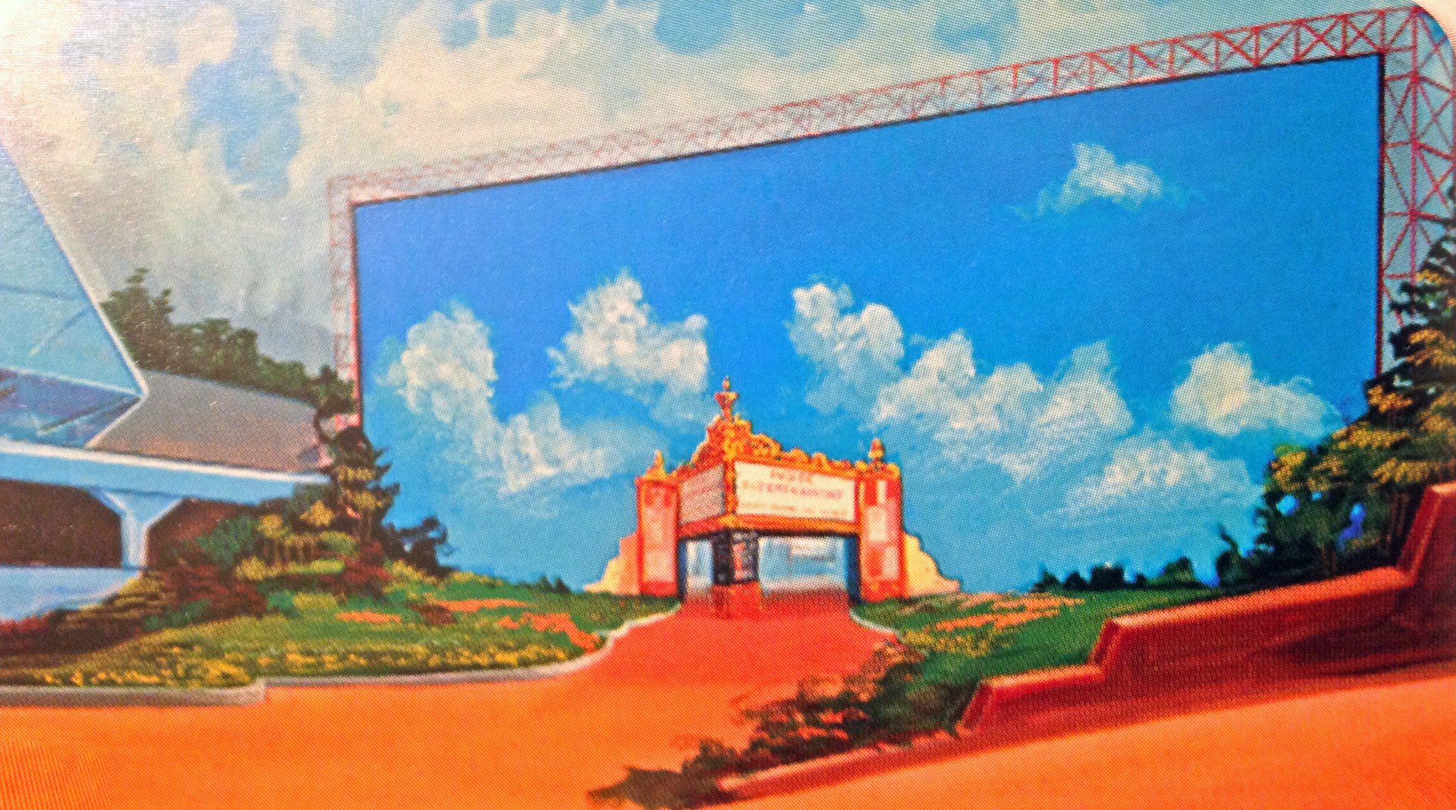 History@Disney على X: "Concept art for the proposed “Journey Through the Movies” Pavilion in Future World at Epcot. Then CEO, Michael Eisner, was so fond of this concept that it got turned