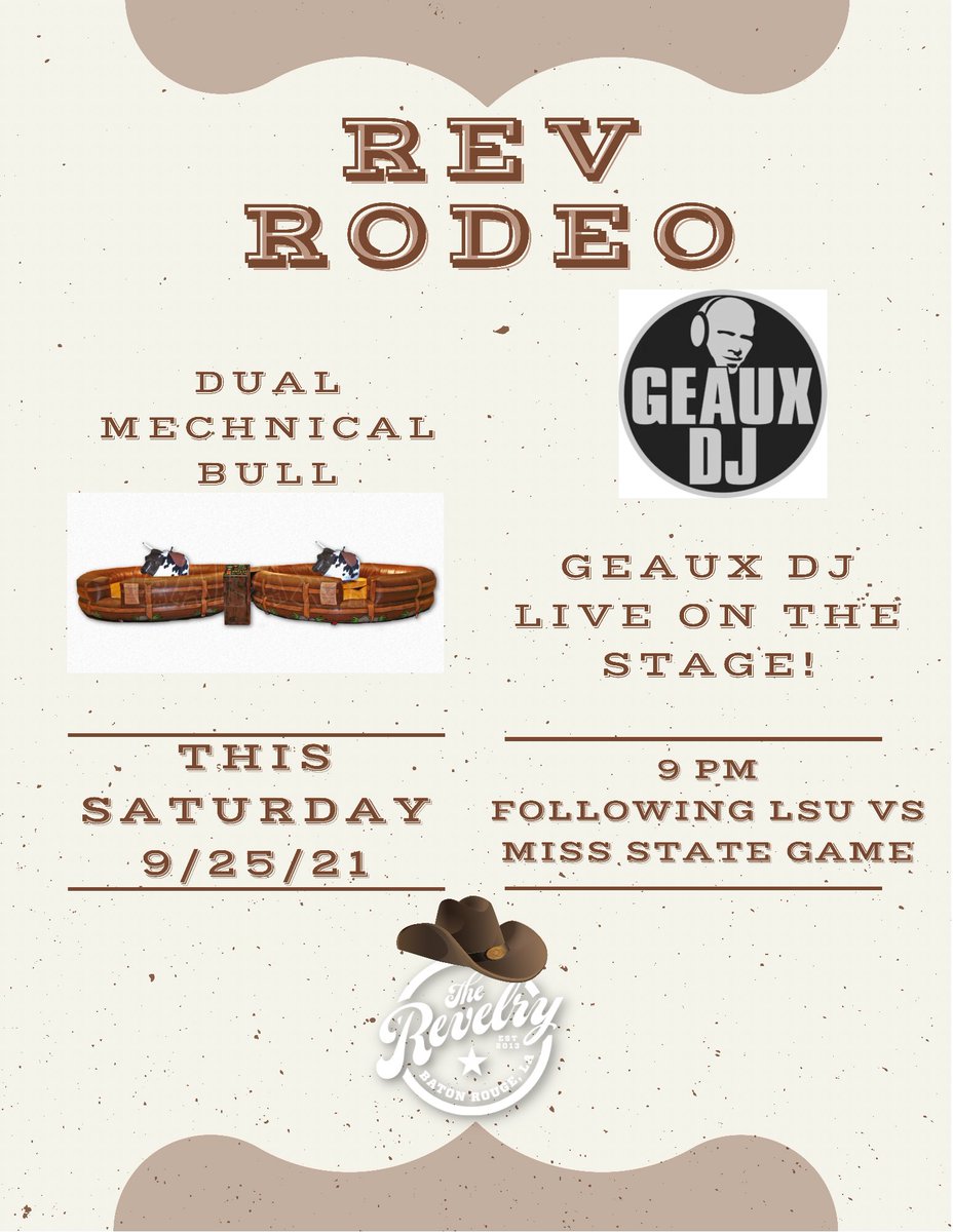 RevelryBR's tweet photo. This Saturday! Don’t forget🤠 https://t.co/DEsB0OuBfi
