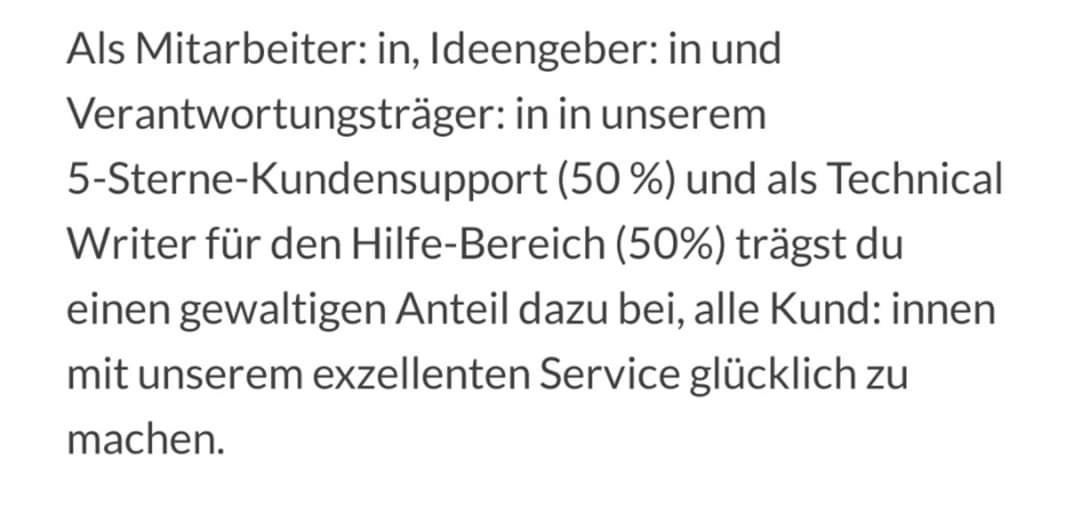 Ich finde die Diskussionen über #Gendern wichtig und richtig. Aber man sollte dabei auch auf die Lesbarkeit der Texte achten. Den Abschnitt hier musste ich jedenfalls zweimal lesen. 😶