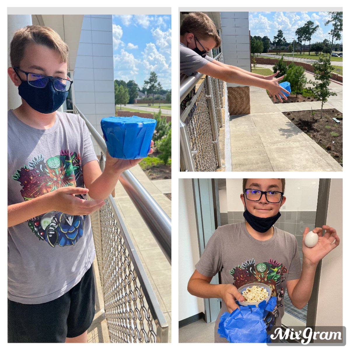 baumel_dawn's tweet photo. Check out this @HofiusKISD Hawk extending his learning in Energy!!! Designed a system that protected his egg 🥚 from a 20 foot drop!!! @KleinISDscience #soaringinscience https://t.co/wtJPlY00a7
