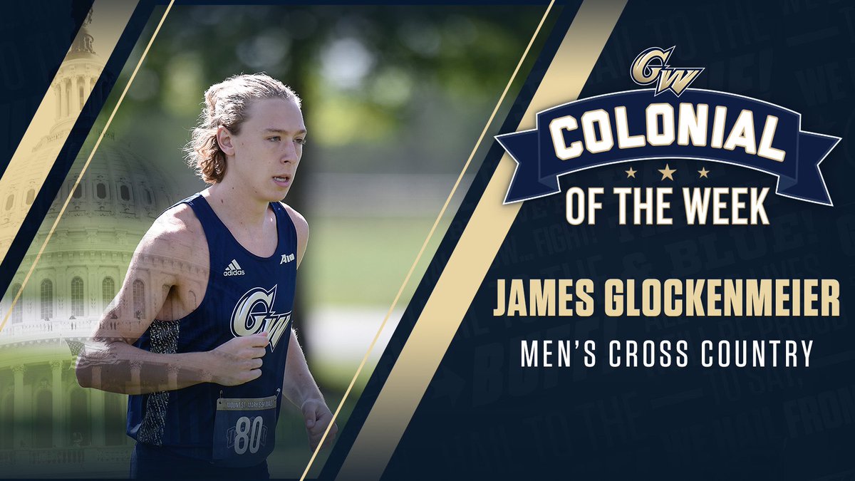 After earning his first ever individual win on Friday, James Glockenmeier of <a href="/GWXCTrack/">GW XC and Track</a> is our Colonial of the Week!

📰: gwsports.com/news/2021/9/20…

#RaiseHigh