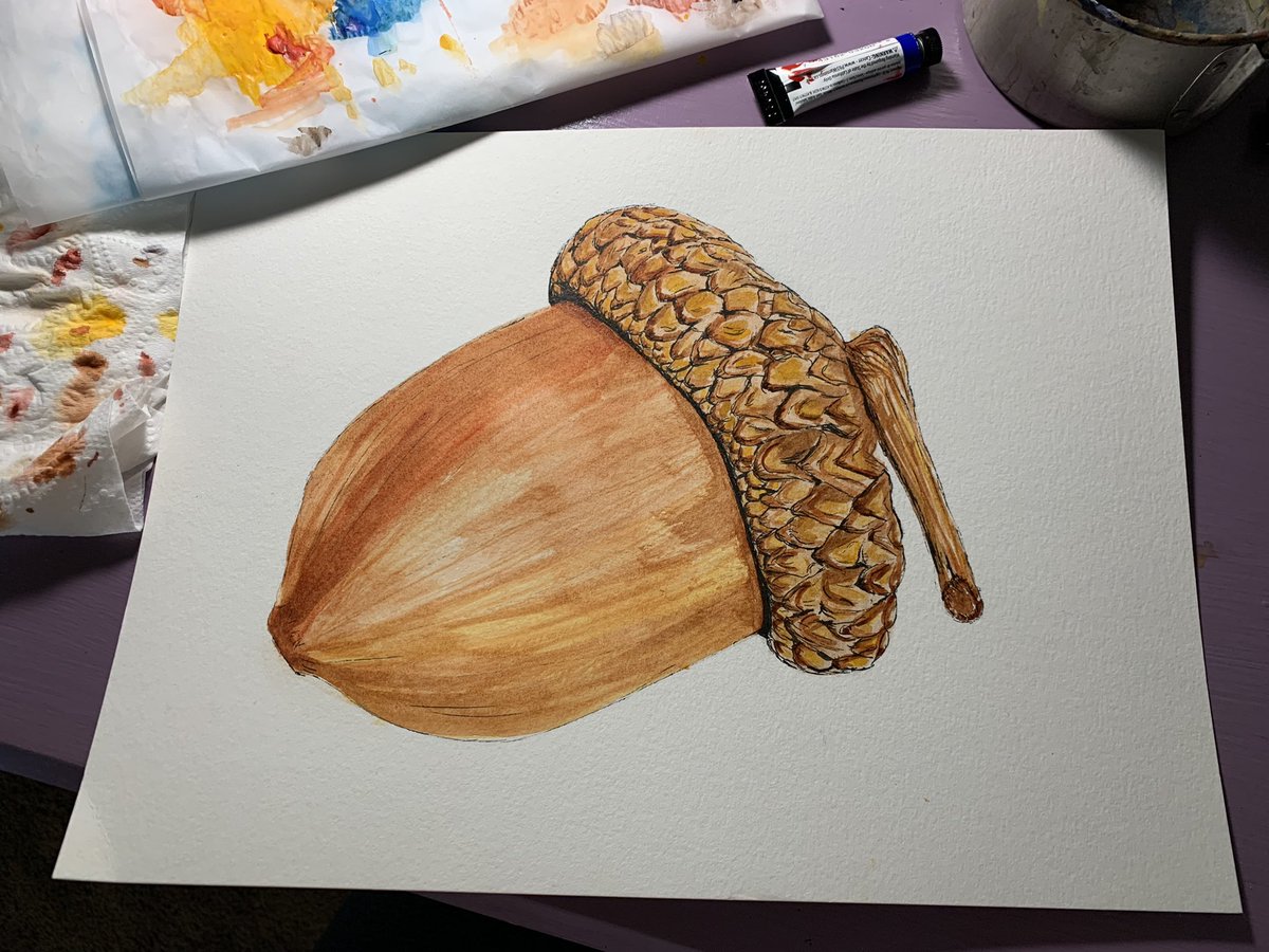 Grateful4Disney's tweet image. Practicing drawing and watercolor #scadatlanta #foundationclass